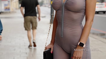 Wife's public showcase of nudity in translucent jumpsuit